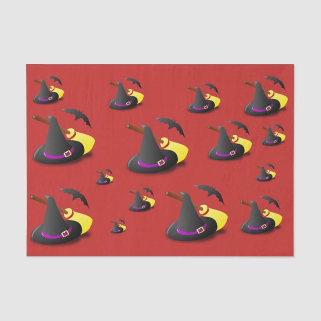 PAPEL DE SEDA ROJO HALLOWEEN PERSONALIZADO (Anverso)