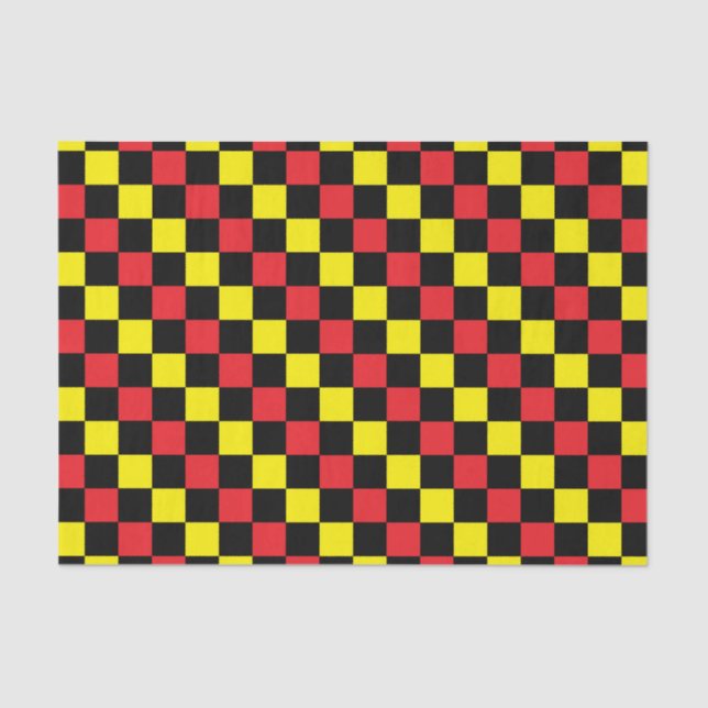 Papel De Seda Rojo, negro y amarillo (Anverso)