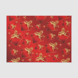 Papel De Seda rojo,oro,regalo,día de acción de gracias,vacacione