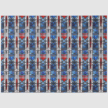 Rojo Patriótico Azul Vidrio Emplomado