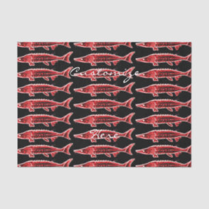 Papel De Seda rojo sturgeons Thunder_Cove negro