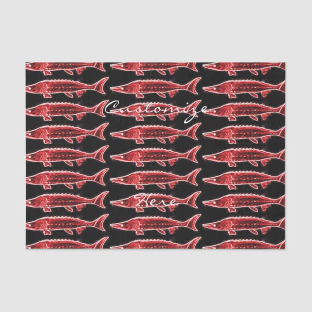 Papel De Seda rojo sturgeons Thunder_Cove negro (Anverso)