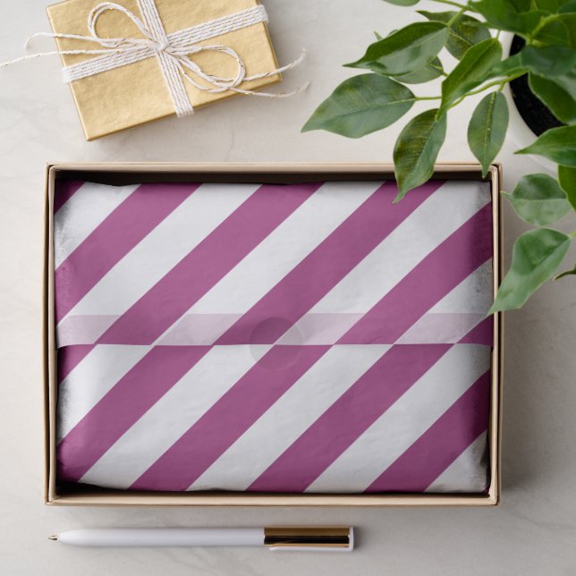Papel De Seda Rojo Vino y Rayas Blancas (Regalo )