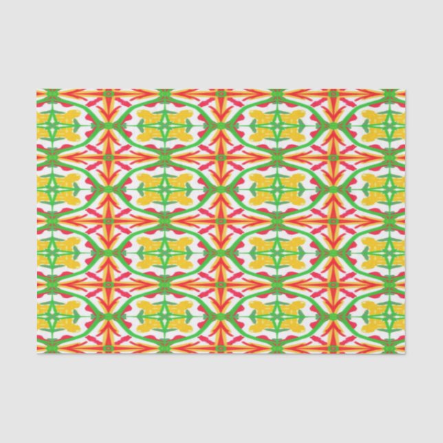 Papel De Seda Rojo y amarillo (Anverso)
