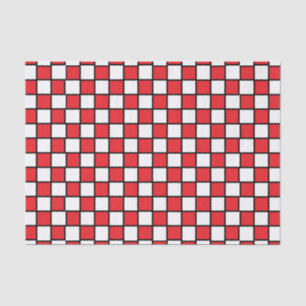 Papel De Seda Rojo y negro delineado