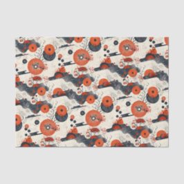 Papel De Seda Rojo y Negro Japoneses