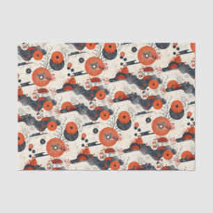 Papel De Seda Rojo y Negro Japoneses