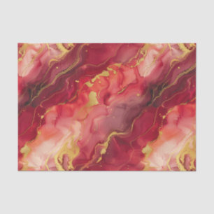 Papel De Seda Rojo y oro moderno y elegante
