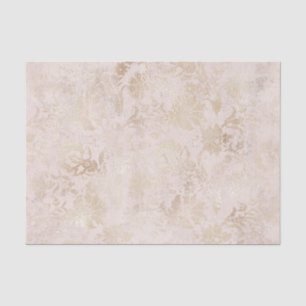 Papel De Seda Rojorosa y dorado damasco vintage