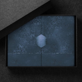 Papel De Seda Romance de la Marina de Medianoche | Damasco de zu