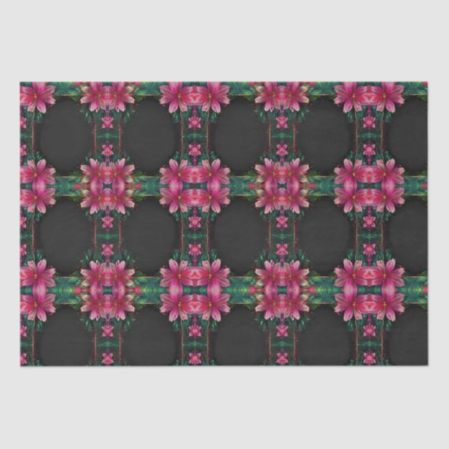 Papel De Seda Romance floreciente: un tema de Boda floral comple (Anverso)