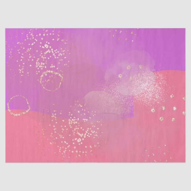 Papel De Seda Romantic glitter pink art (Anverso)