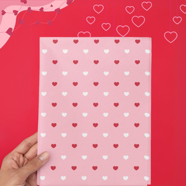 Papel De Seda Romántico De Corazón (Romantic Heart-Patterned Love-Themed Tissue Paper)