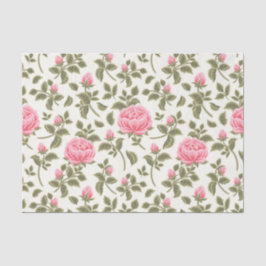 Papel De Seda Romántico jardín de flores rosadas Trendy Decoupag