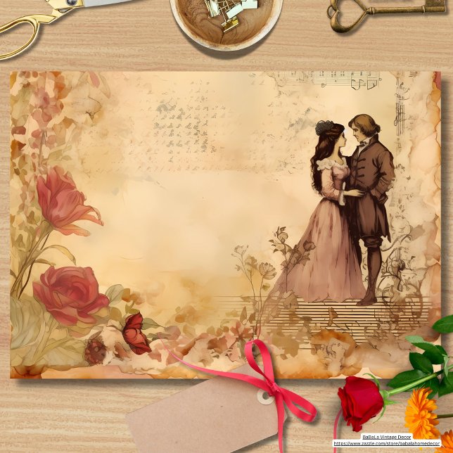 Papel De Seda Románticos recuerdos amando a una pareja en el pat (Subido por el creador)