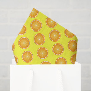 Papel De Seda Rondanas de naranja jugosa y fresca sobre fondo am