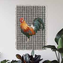 Papel De Seda Rooster de granjas Bolsa negra de búfalo blanco