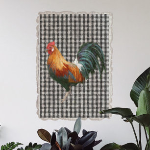 Papel De Seda Rooster de granjas Bolsa negra de búfalo blanco