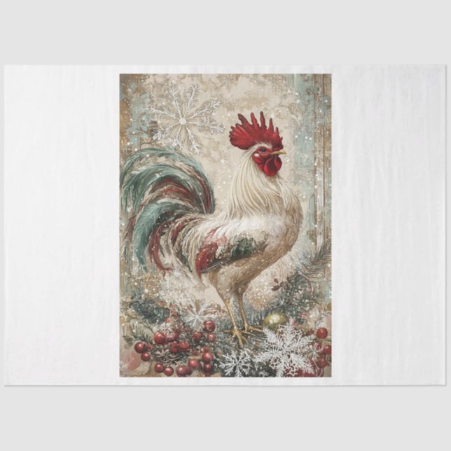 Papel De Seda Rooster de Snowflake (Anverso)