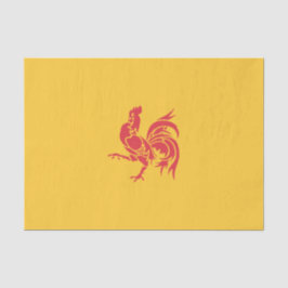 Papel De Seda Rooster Rojo (Bandera de Valonia)