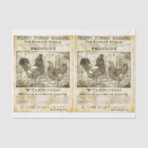 Papel De Seda Rooster Wanted (imágenes dobles)