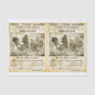 Papel De Seda Rooster Wanted (imágenes dobles)