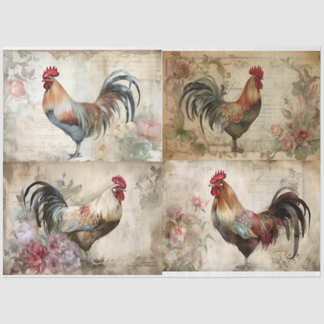 Papel De Seda Roosters (Anverso)