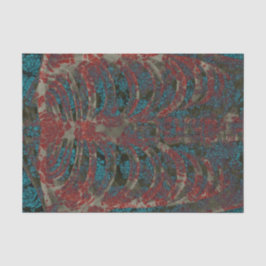 Papel De Seda Ropa de esqueleto floral Enjaula Verde azulada Vin