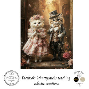 Papel De Seda Ropa de Vintage para gatos antropomórficos de desc