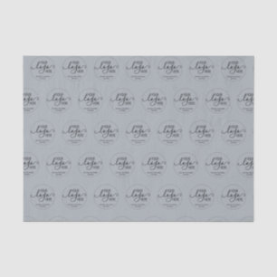 Papel De Seda Ropa gris con logotipo personal de la empresa