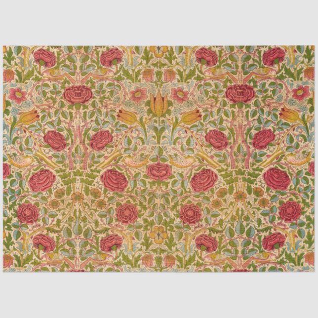 Papel De Seda Rosa, 1883 por William Morris (Anverso)