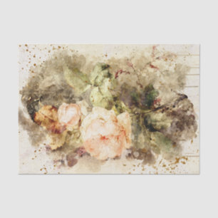 Papel De Seda Rosa a la acuarela 