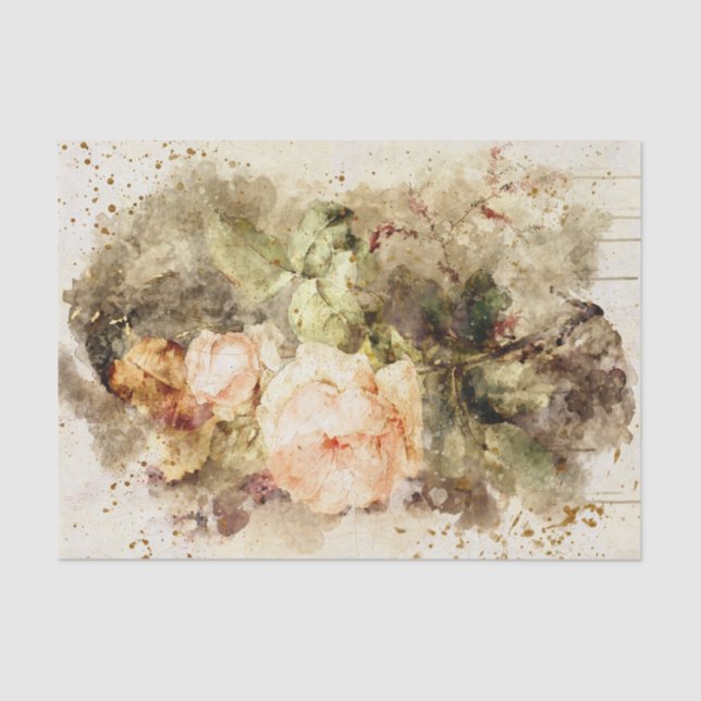 Papel De Seda Rosa acuarela (Anverso)