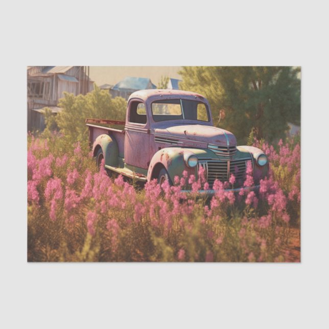 Papel De Seda Rosa antiguo  (Anverso)