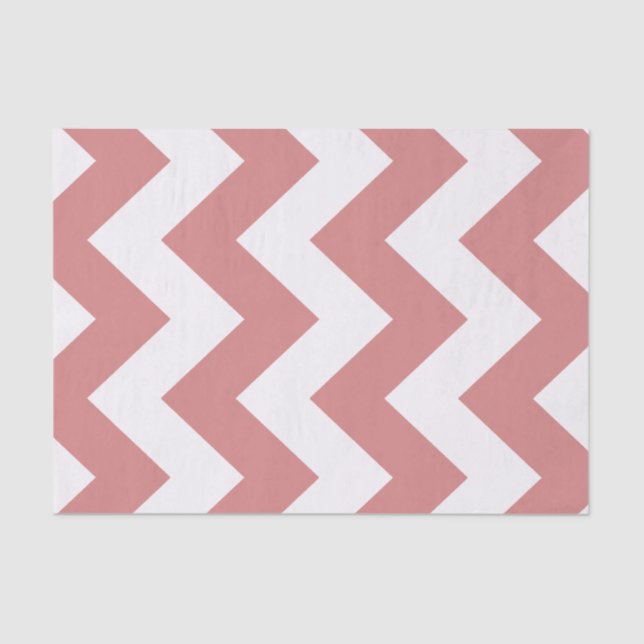 Papel De Seda Rosa Bold Mod Chevron (Anverso)