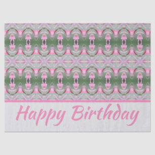 Papel De Seda Rosa bonito Con Motivos Gris
