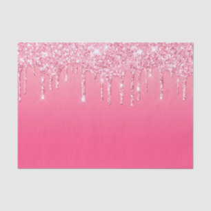Papel de seda rosa brillante con destellos de moda