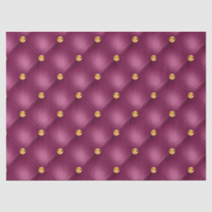 Papel De Seda Rosa Caliente y Dorado Acolchado