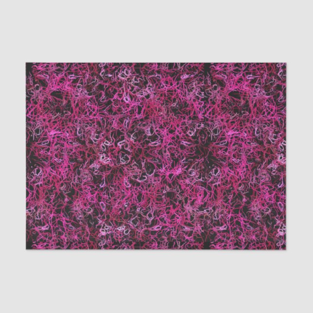 Papel De Seda Rosa caliente y negro (Anverso)