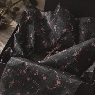Papel De Seda Rosa Celestial Gótica de Terciopelo Oscuro