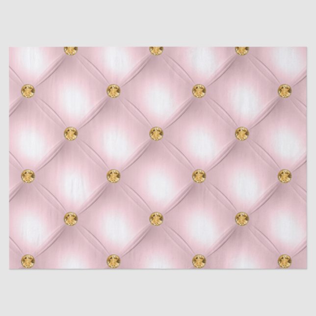 Papel De Seda Rosa Claro y Terciopelo Acolchado (Anverso)