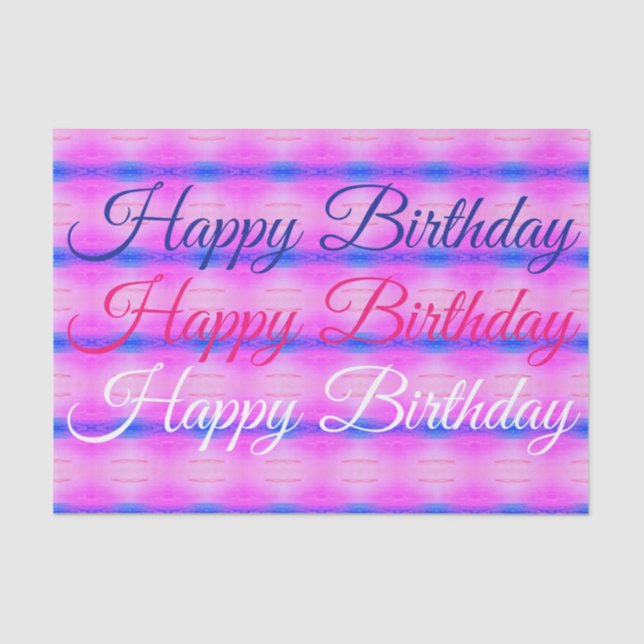 Papel De Seda Rosa con azul (Anverso)