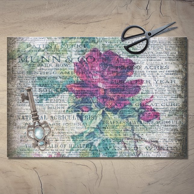 Papel De Seda Rosa de Borgoña Desnudo Efímero Botánico (Subido por el creador)