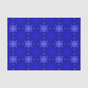 Papel De Seda Rosa de compás de azul de océano