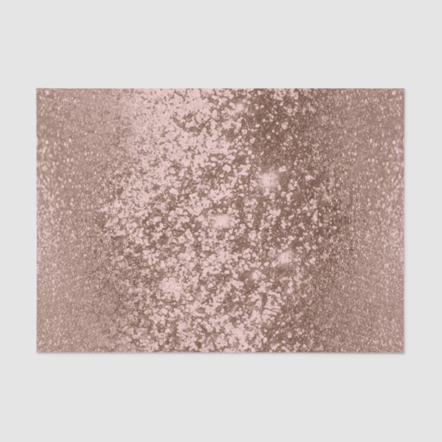 Papel De Seda Rosa de fondo Purpurina dorado (Anverso)