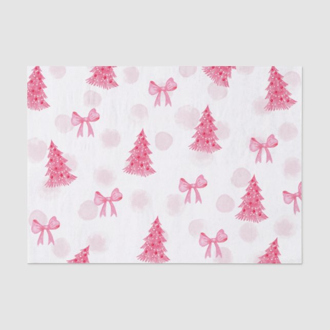 Papel de seda rosa de Navidad (Anverso)