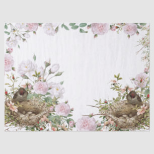 Papel De Seda Rosa de nido de pájaro Flor Desvanecimiento de la