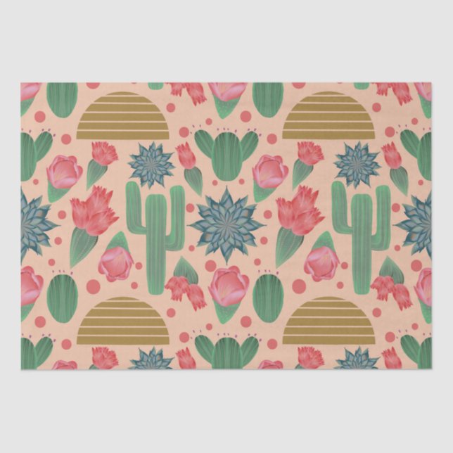 Papel De Seda Rosa de Rubor del desierto (Anverso)