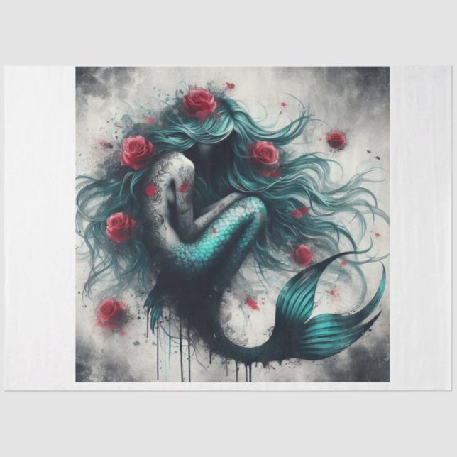 Papel De Seda Rosa de Sirena (Anverso)