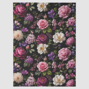 Papel De Seda Rosa de terciopelo negro